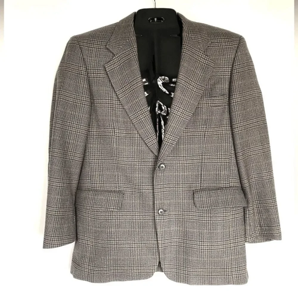 Gianfranco Ruffini Lambswool window pane Sport Coat 40R Ultra Soft Warm VGUC